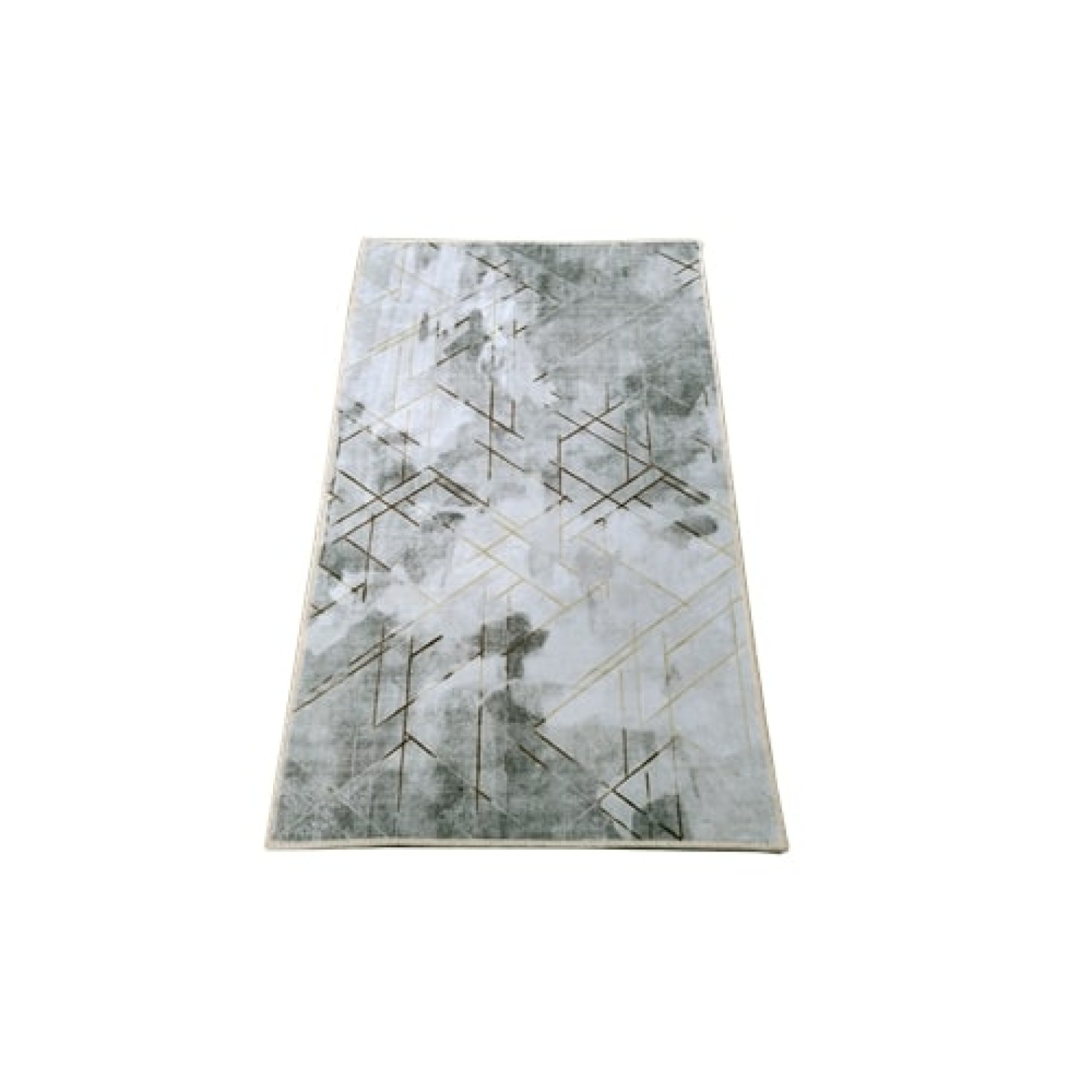 Χαλάκι SILK 60X135εκ Εκρού- Γκρι Με Χρυσό