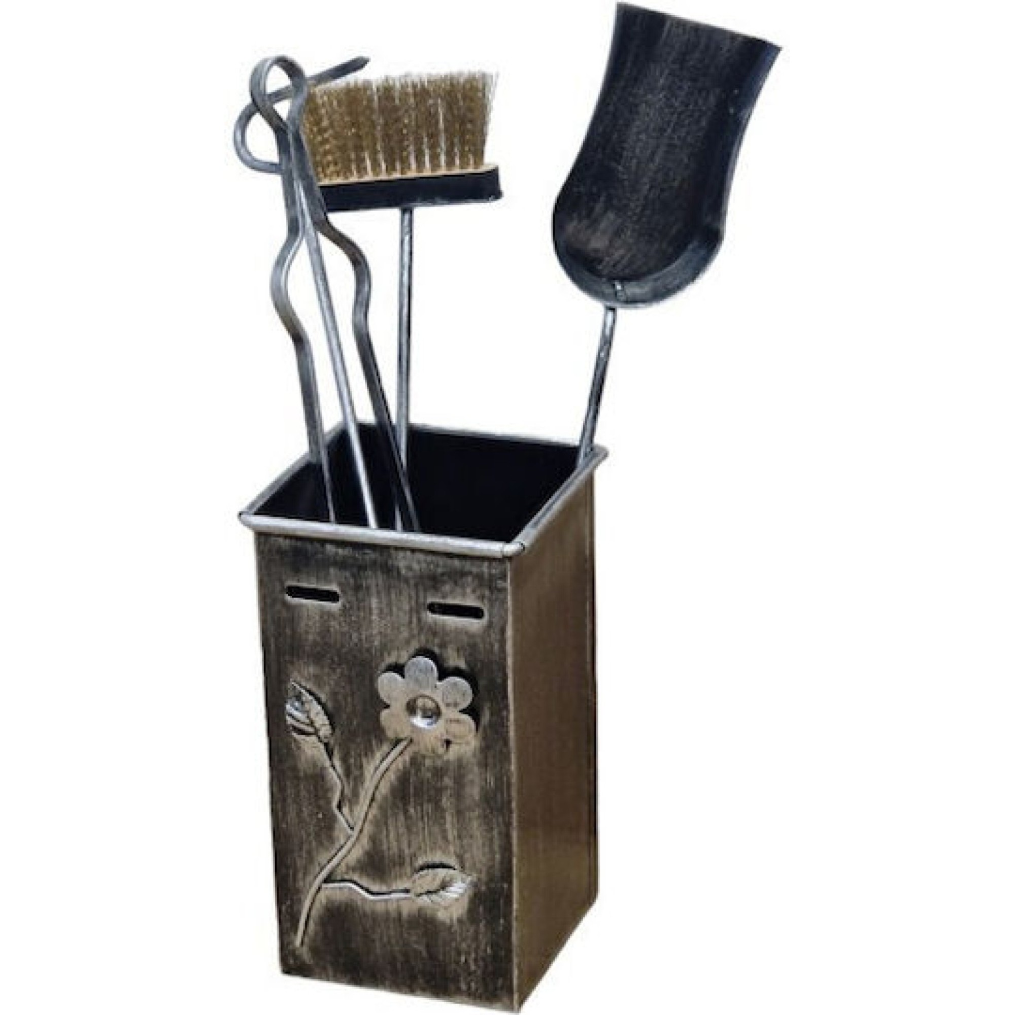 Σετ Κουβάς με εργαλεία Πατίνα Μαύρο-Ασημί 0012