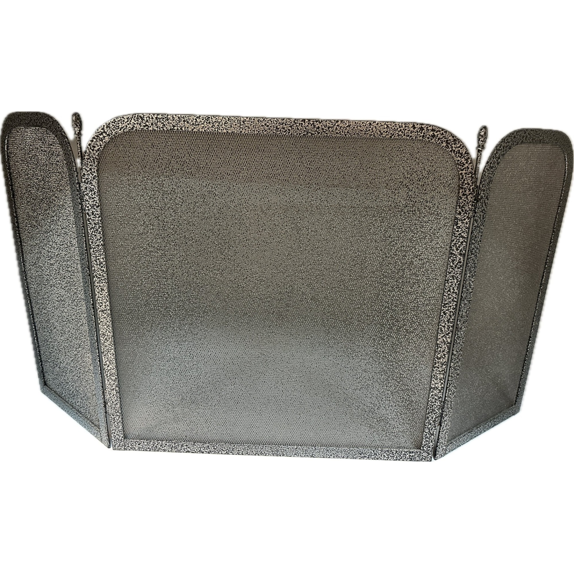 Τρίφυλλη Κάλυψη Τζακιού 50,5Χ95εκ. Ασημί Σφυρήλατη