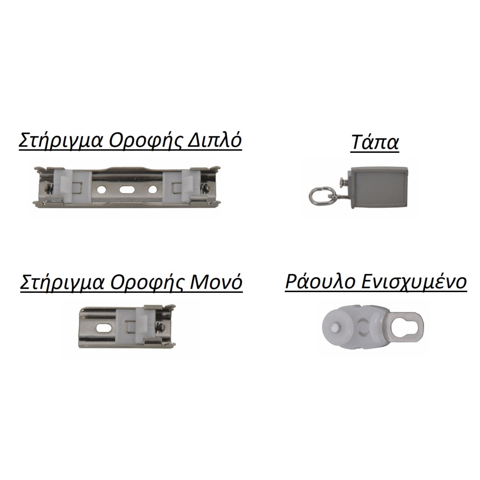 Μεταλλικός Σιδηρόδρομος Τοίχου Βαρέου Τύπου INOX Μονός 30mm