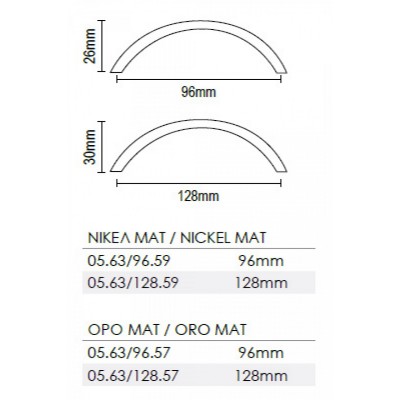 Λαβίτσα 05.63 Viometale Νικέλ Ματ